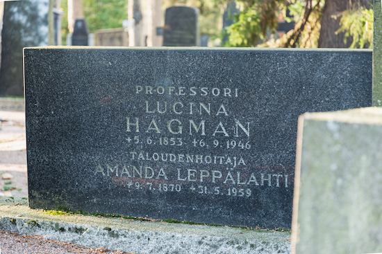 Lucina Hagman (Helsingfors, Sandudds gamla begravningsplats 15-6-)