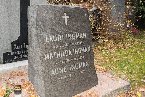 Lauri Ingman (Helsingfors, Sandudds nya begravningsplats 17–3–14)