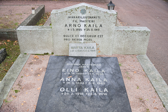 Eino Kaila (Helsingfors, Sandudds nya begravningsplats 15–16–2)