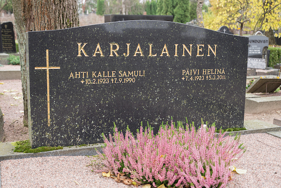 Ahti Karjalainen (Helsingfors, Sandudds nya begravningsplats 1-8-18)