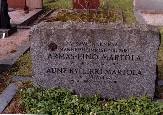 Armas-Eino Martola (Helsingfors, Gardets begravningsplats)