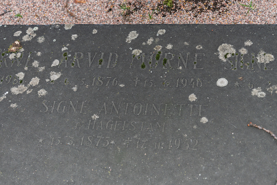 Arvid Mörne (Helsingfors, Sandudds gamla begravningsplats 6–21–)