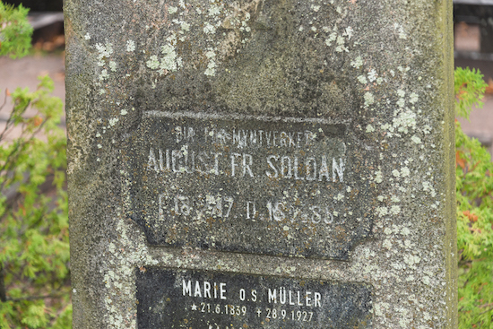 August Fredrik Soldan (Helsingfors, Sandudds gamla begravningsplats 1–6–6)