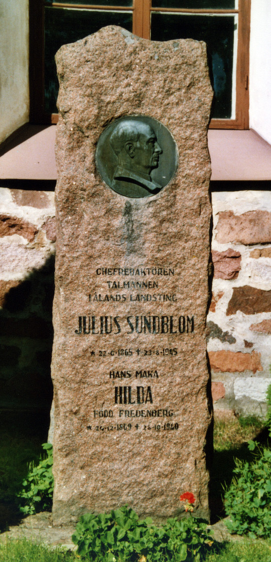 Julius Sundblom (Jomala kyrkogård)