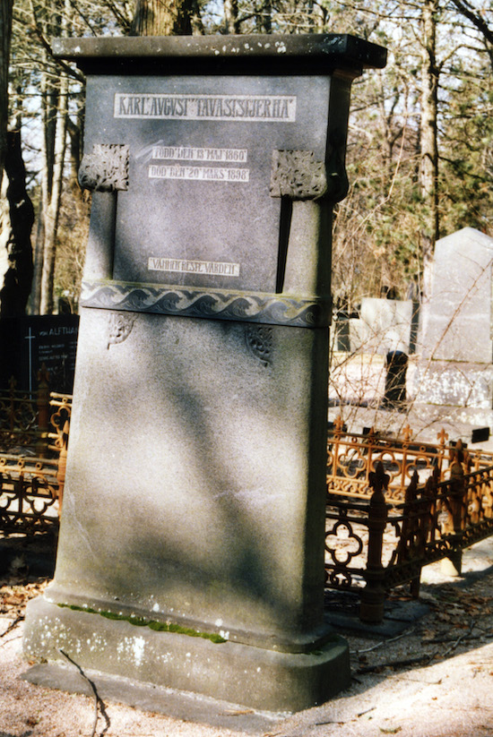 Karl August Tawaststjerna (Helsingfors, Sandudds nya begravningsplats 18–30–6)