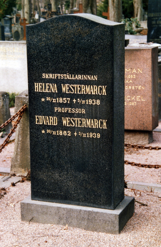 Edvard Westermarck (Helsingfors, Sandudds gamla begravningsplats 15-3-)