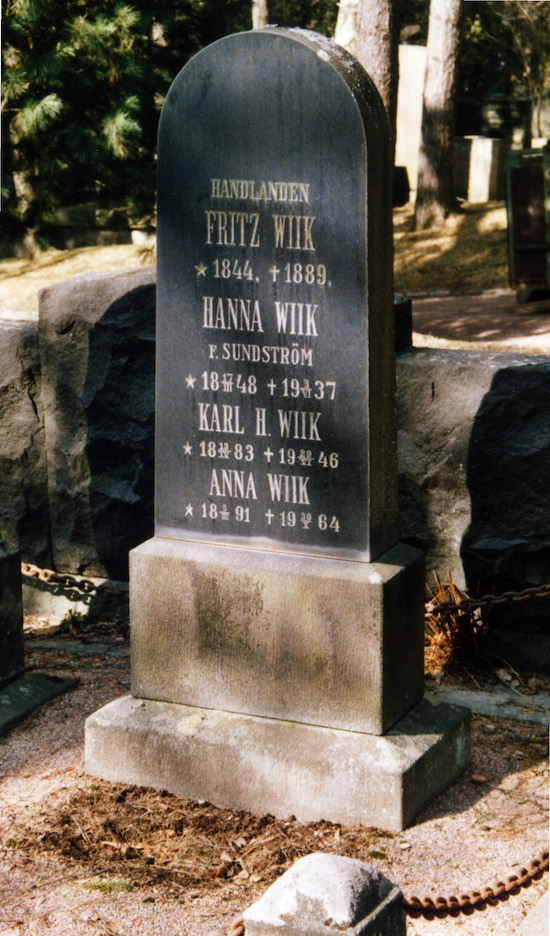 Karl Harald Wiik (Helsingfors, Sandudds nya begravningsplats 18–19–5)