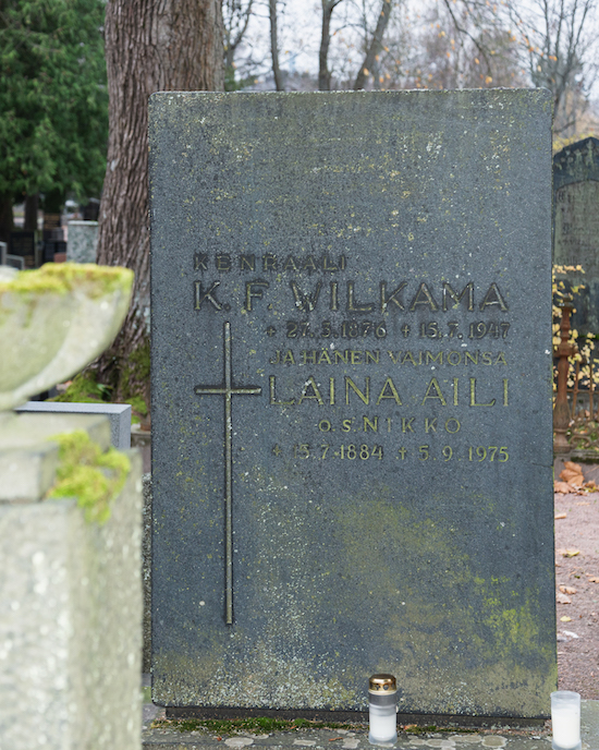 Kalle Wilkama (Wilkman) (Helsingfors, Sandudds gamla begravningsplats 11–4–)
