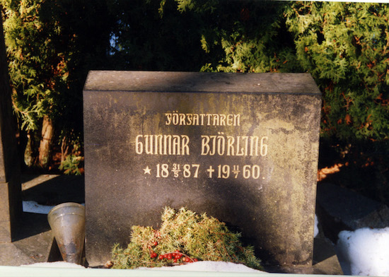 Gunnar Björling (Helsingfors, Sandudds gamla begravningsplats 23–1–)